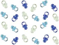 Amscan 382339 Give Aways, Pacifier Baby Shower Favor Charms, Blue, 1in x 1/2in 24ct