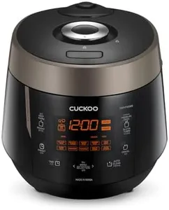 CUCKOO CRP-P1009SB 10-Cup (Uncooked) / 20-Cup (Cooked) Heating Pressure Rice Cooker & Warmer with Nonstick Inner Pot, 13 Menu Modes, Fuzzy Logic Tech, 3 Voice Guide, Auto Clean (White)
