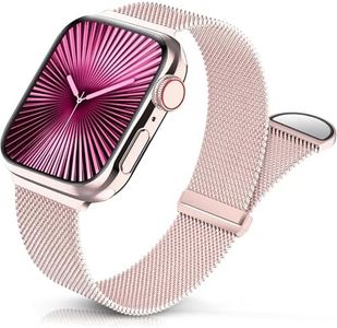 Sunnywoo Milanese Mesh Loop Compatible with Apple Watch Bands 42mm 44mm 45mm 46mm 49mm 38mm 40mm 41mm for Men Women, Stainless Steel Mesh strap for iWatch Ultra 2 Series 10 9 8 7 6 SE 5 4 3