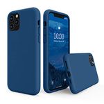 SURPHY Silicone Case for iPhone 11 Pro Max Case, Liquid Silicone Protective Phone Case Cover (Full Body, Soft Case with Microfiber Lining) Compatible with iPhone 11 Pro Max 6.5" (Horizon Blue)