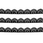 xingmo 8m Lace Edge Trim Ribbon Embroidered Lace Trim Lace Edge Trim Floral Lace Ribbon Wide 1.5cm (Black)