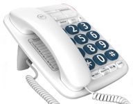 BT Big Button 200 Corded Landline House Phone, Home Phone, Elderley Friendly Big Buttons, Hearing Aid Compatible, Amplified Speech, Handsfree