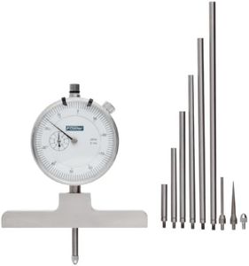 Fowler Full Warranty Steel X-Series Depth Gauge with Satin Chrome Finish 52-125-006-1 0-22 Measuring Range 0.001 Resolution