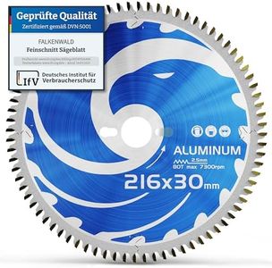 FALKENWALD Sägeblatt 216x30 - Aluminium - Feinschnitt - Kompatibel mit Bosch PCM 8s, GCM 8 SDE - Kreissägeblatt 216x30, Kappsäge, Metallsägeblatt