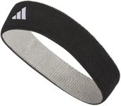 adidas Interval Reversible Terricloth Elastic Headband, Black/White/Aluminum (2.0), One Size