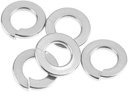 HELIFOUNER 100 Pieces 10# Stainless Steel Split Lock Washers, Spring Lock Washers for Screws Bolts