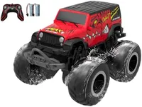 STEMTRON Amphibious Remote Control Car 2.4GHz 1:20 All Terrain Off-Road RC Car Remote Control Boat Gifts for Kids Boys Red