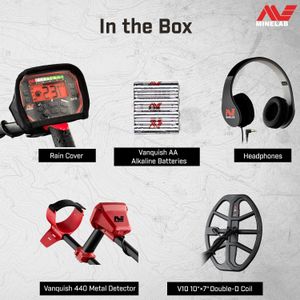 Minelab Vanquish 440 Metal Detector – Lightweight, High Sensitivity