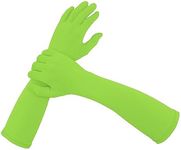 Aniler Men's and Women's 15'' Elbow Length 20s Stretchy Cosplay Solid Color Gloves, Light Green, One size