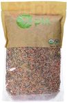 Yupik Organic Quinoa & Bamboo Rice Mix, 1 kg, Non-GMO, Kosher, Mix of Amaranth, Short-Grain Rice Flavored with Bamboo, Red Lentils & Red Quinoa, Source of Fiber, Perfect as Side Dish & Soup Starter