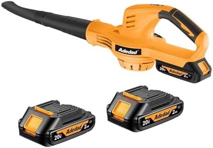 20V Cordless Leaf Blower, 150MPH Handheld Blower with 2 Batteries & Charger, Variable Speed Small Electric Leaf Blowers for Yard, Lawn Care, Garden, Patio, and Driveway Cleaning