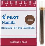 Pilot Namiki IC50 Fountain Pen Ink Cartridge, Sepia, 6 Cartridges per Pack (69006)