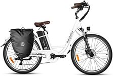 Heybike Cityscape Electric Bike 350W Electric City Cruiser Bicycle Up to 40 Miles Removable Battery, Shimano 7-Speed and Dual Shock Absorber, 26" Electric Commuter Bike for Adults