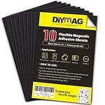 DIYMAG Magnetic Adhesive Sheets, |4" x 6"|, 10 Pack Cuttable, Flexible Magnet Sheets with Adhesive for Crafts, Photos, Easy Peel and Stick