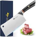 MAD SHARK Meat Cleaver, Professional 7.5 Inch Bone Chopping Butcher Knife with Heavy Duty Blade, German Military Grade Composite Steel, Chinese Chef's Bone Cutting Knife for Home Kitchen & Restaurant