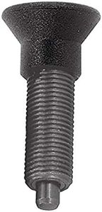 Kipp 03093-21903AJ Steel Indexing Plungers Without Collar and Extended Locking Pin Hardened, G Style, Inch, 1/4-28 Thread, 33 mm Length