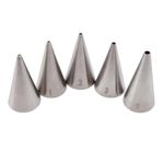 Cake Piping Tips Stainless Steel, 5Pcs Stainless Steel DIY Pastry Fondant Cake Icing Piping Nozzles Decorating TipsCake Piping Nozzles Icing Tips Piping Nozzles Plain Pastry Tips Piping Nozzle Tips