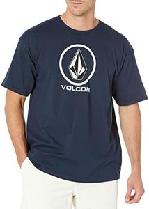 Volcom Men's Crisp Stone Short Sleeve Tee, Navy, Large