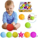 Sensory Ball for Babies 6 to 12 Months, Baby Balls for Toddlers 1-3 Massage Stress Relief, Textured Multi Sensory Balls Gift Sets, Montessori Sensory Toys 6 Spikey Squeeze Ball for Infant Kids