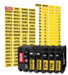 Linelax Circuit Breaker Box Labels – 129 Weatherproof Fuse Box Stickers