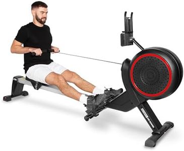 JLL® Ventus 2 Air Resistance Home Rowing Machine, 2025 Model, Fitness Cardio Workout with 8 Levels of Magnetic Resistance, Advanced Driving Belt System, Super Smooth Slideway, 12-Month Warranty