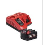Milwaukee 18V 5.0Ah Battery & Rapid Fast Charger Bundle