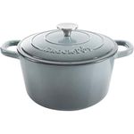 Gibson Home 69140.02 Artisan Cast Iron Dutch Oven, 5 Quart, Slate Gray