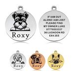 Dog Tags for Pets Engraved UK Personalised Dog Tag Dog Name Tag Dog Tags Dog ID Tag Custom Stainless Steel Dog ID Tags for Puppy Dogs Pet Dog (Silver L, Round)