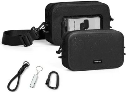 TOPEAST Waterproof Fanny Pack for Women & Men, Waterproof Belt Bag with Phone Pouch, Adjustable Crossbody & Waist Pack for Swimming, Hiking, Beach & Outdoors Essentials, Black