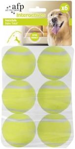 ALL FOR PAWS Dog Tennis Balls for Dogs Set of 6 for Pet Playing and Training 2"