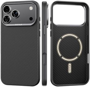 RAPTIC 2025 for iPhone 17 Pro Max 6.9 inch, Compatible with MagSafe, Non-Slip & Ultra Slim Light Case for 17 Pro Max with Caseless Feeling, 1500D Aramid Fiber Textures, [Tactile Woven-Black/Classic]