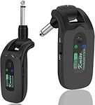 Wireless Guitar Transmitter Wireless Guitar System Kmise 2.4GHZ Transmitter Receiver for Electric Bass Guitars Accessories W/ 100 Feet Transmission Distance over Working 10h Rechargeable