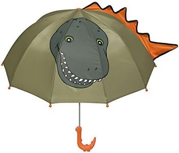 Kidorable Green Dinosaur Umbrella for Boys w/Fun Dino Handle, Pop-Out Spikes, Big Smile, Green