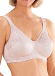 Playtex 18-Hour Ultimate Lift Wireless Bra, Wirefree Bra with Support, Full-Coverage Wireless Bra for Everyday Comfort, Sandshell, 42DD