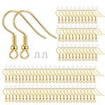 BEADNOVA Earring Hooks 300pcs Earring Kits with Rubber Earring Backs Earring Hook for Jewelry Making DIY Earring Supplies (300pcs Gold Earring Hooks and 300pcs Earring Backs, Total 600pcs)