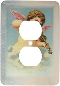 3dRose LSP_163370_6 Image of Angel Playing The Violin 2 Plug Outlet Cover