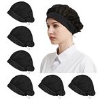 6 or 10 Pack Elastic Drawstring Chef Cap Mesh Cooking Hat Food Service Hair Nets Kitchen Net Reusable Restaurant Beanie