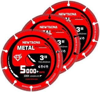 NEWTACNA 3 inch Cut Off Wheel Angle Grinder Cutting Disc Metal Cutting Blade for Grinder Blades 3 Inch Cut Off Wheels Diamond Cutting Wheel