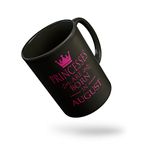 Banglesvilla Princesses are Born in August Ceramic Coffee Mug/Cup (Black) (Pack Pf 1)