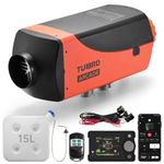 TURBRO 8kW Diesel Heater, DC 12V/24V Parking Heater with 4 Gal Large Fuel Tank, Smart LCD, Remote and Bluetooth APP Controlled, Programmable Timer, For RVs, Campers, Trucks, Trailers and Boats, S8BP