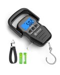 Destinio Premium Hanging Weight Machine 50kg - Portable Digital Weighing Scale for Luggage, Gas Cylinder & Travel, Wide Soft Handle, Extra Strap Included, Weighing Scale for Luggage Bags & Suitcase