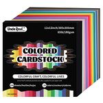 Colored Cardstock - 12 x 12 inch / 100 Sheets / 20 Colors Paper 65lb 180g UAP10