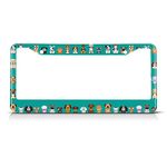 Beabes Cute Dogs License Plate Frame Pet Bulldog Animal Funny Novelty License Plate Frame Puppy Dachshund License Plate Cover Car Tag Holder Metal License Plate Frame for US Vehicles Standard