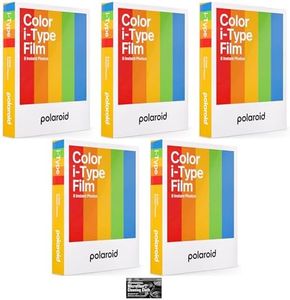 Impossible/Polaroid Color Glossy Instant Film for Polaroid Originals I-Type OneStep2 Camera - 5-Pack