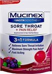 Mucinex InstaSoothe Sore Throat Pain Relief Elderberry & Wild Cherry Flavor, 40c