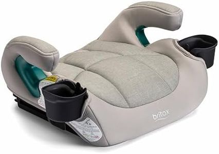 Britax UpNGo Click Backless Booster Car Seat with Rigid LUAS, Lightweight and Portable Travel Booster with Slim Design and PosturePlus, Accommodates Kids up to 120 Lbs and 63” – Parchment