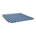 Aqua Ultimate Floating Water Mat – Heavy Duty Floating Island Pad with Expandable Zippers – Navy/White Stripe