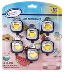 Air Jungles Serene Summer Scent Car Air Freshener Clip, 6 Car Freshener Vent Clips, 4ml Each, Long Lasting Air Freshener for Car, Up to 180 Days Car Refresher Odor Eliminator