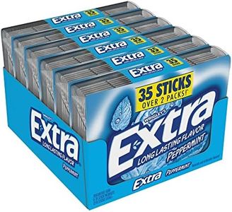 EXTRA Gum Peppermint Sugar Free Chewing Gum Mega Pack, 35 Stick (Pack of 6)