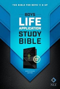 Tyndale NLT Boys Life Application Study Bible, TuTone (LeatherLike, Neon/Black NLT Study Bible for Boys, Foundations for Your Faith Sections